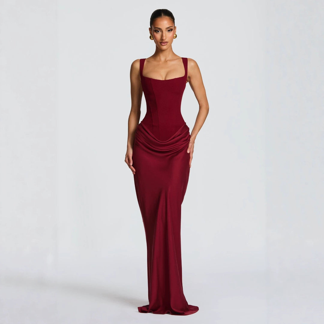 Womens_Figure_Shaping_Maxi_Dress_Refined_Front_Draping_9