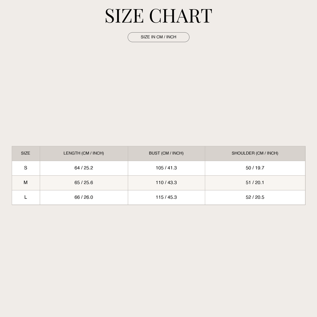 Women's Fine Knit Vest – V-Neck and Sweater Texture size chart
