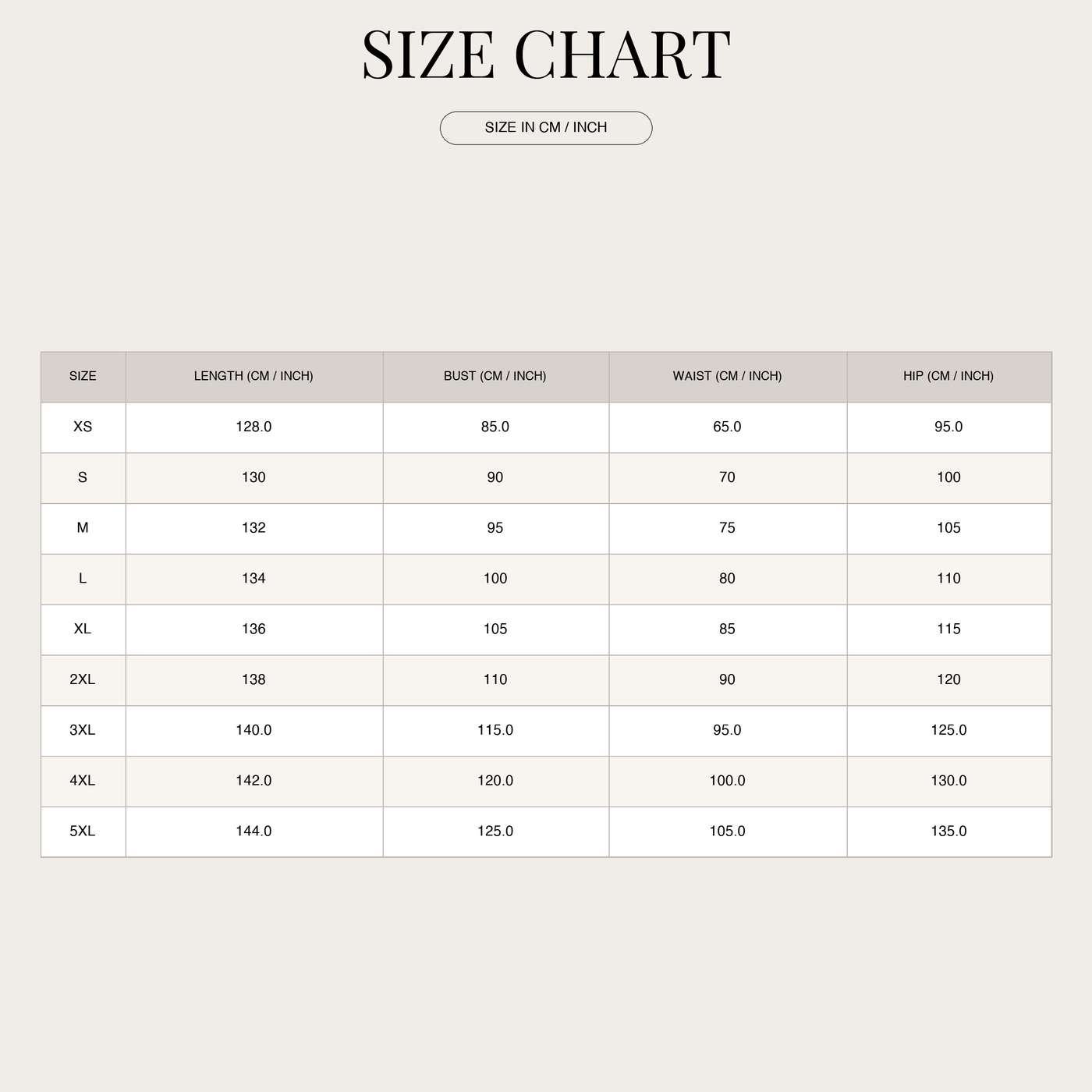 Women's Flattering Maxi Dress – Lace Collar with Soft Drape size chart