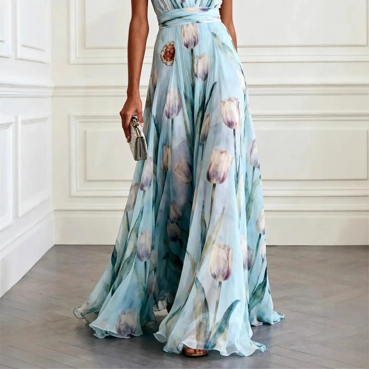 Womens_Floral_Chiffon_Maxi_Dress_With_Deep_V_Neck_2