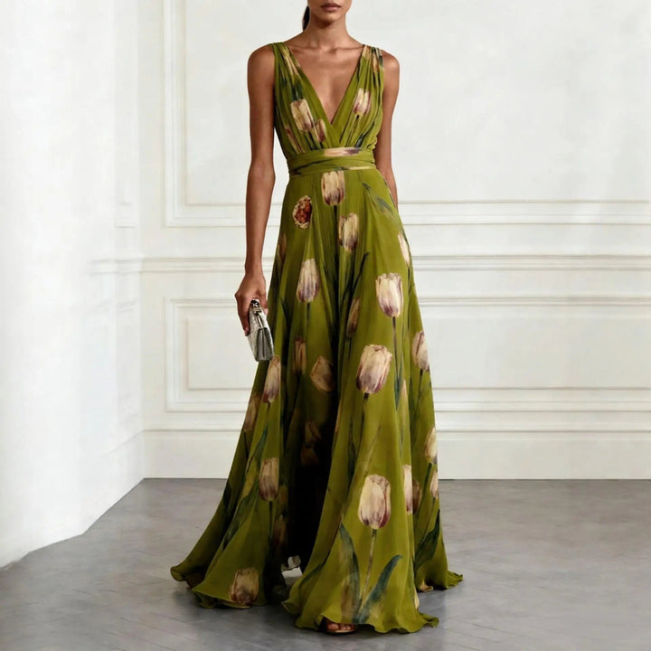 Womens_Floral_Chiffon_Maxi_Dress_With_Deep_V_Neck_6