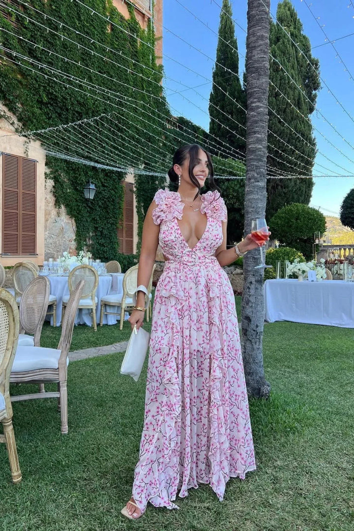Womens_Floral_Maxi_Dress_Wedding_Guest_V_Neck_with_Ruffles_4