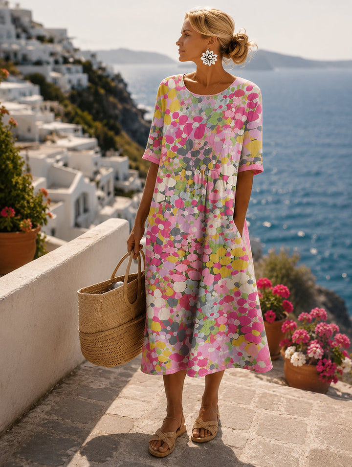 Womens_Floral_Midi_Summer_Dress_A_Line_with_Side_Pockets_1