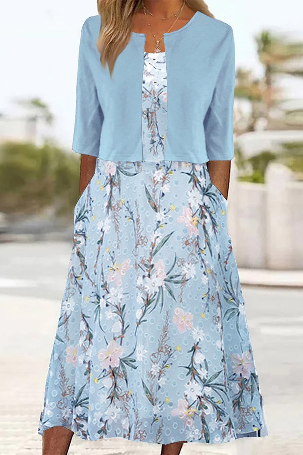 Womens_Floral_Midi_Two_Piece_Set_Top_and_Skirt_with_Pockets_1