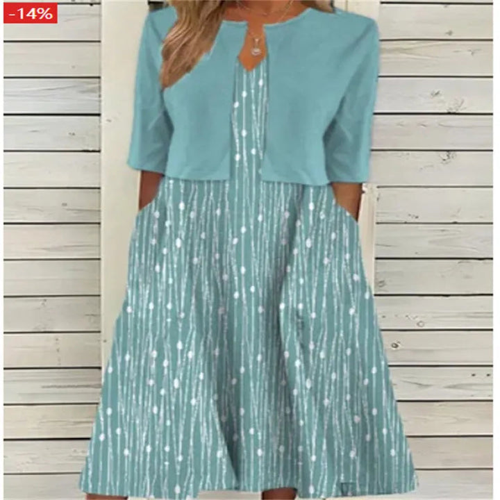 Womens_Floral_Midi_Two_Piece_Set_Top_and_Skirt_with_Pockets_4