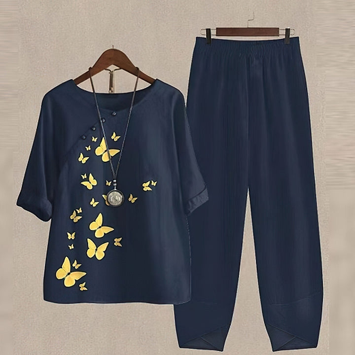 Womens_Floral_Two_Piece_Set_Boat_Neck_with_3_4_Cuffed_Sleeves_4