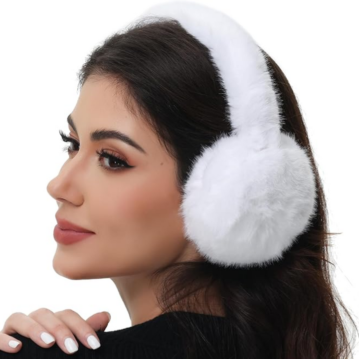 Women's Fluffy Foldable Winter Earmuffs – With Imitation Fur 1