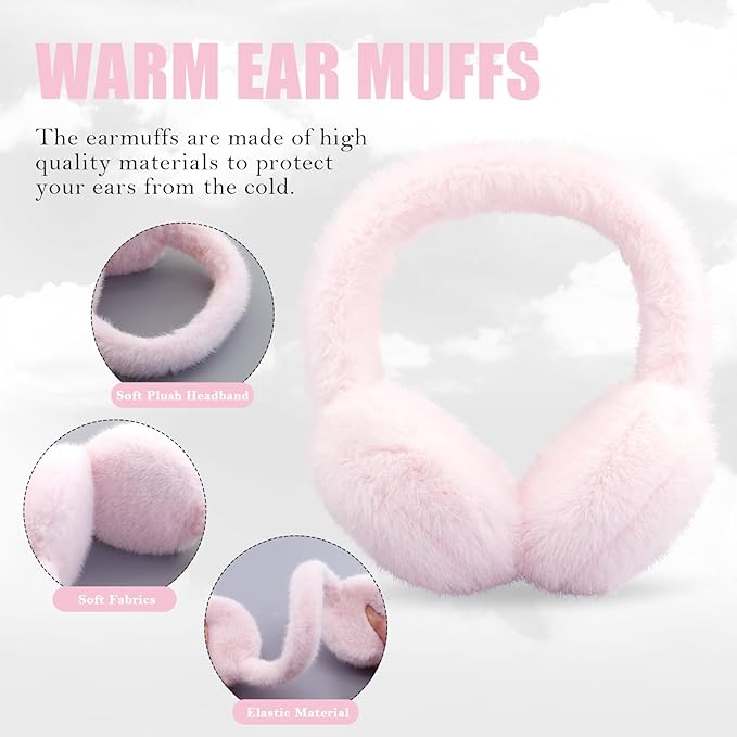 Women's Fluffy Foldable Winter Earmuffs – With Imitation Fur 19