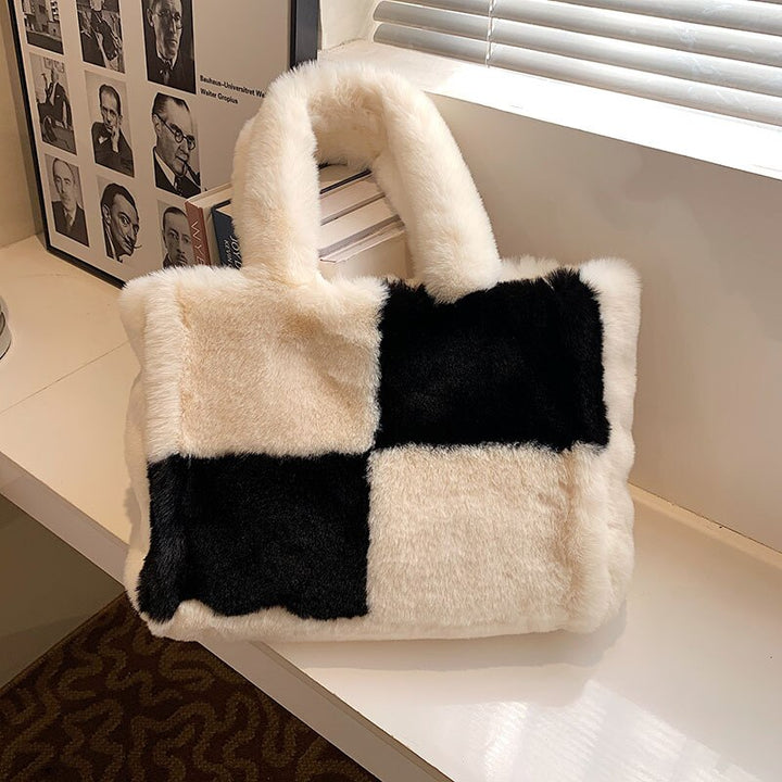 Women's Fluffy Plush Handbag – Comfortable and Wintry Ladies Carryall 12