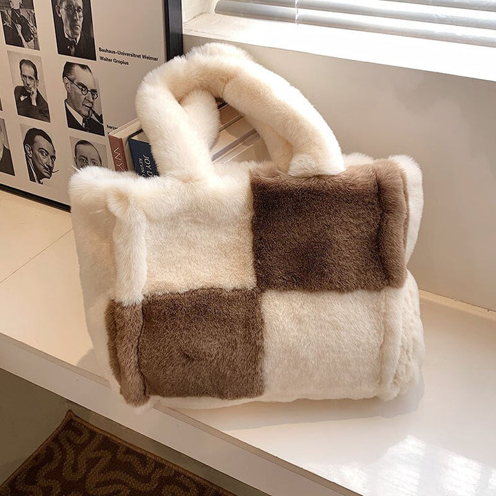 Women's Fluffy Plush Handbag – Comfortable and Wintry Ladies Carryall 14