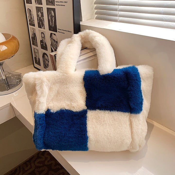 Women's Fluffy Plush Handbag – Comfortable and Wintry Ladies Carryall 16