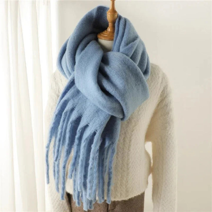 Women's Fringe Winter Scarf – Large and Warm 23