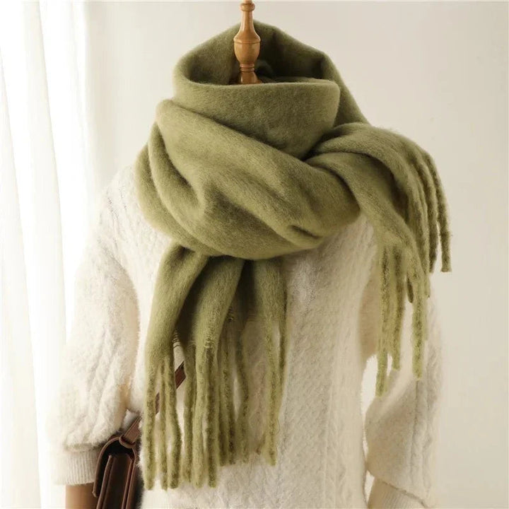 Women's Fringe Winter Scarf – Large and Warm 24