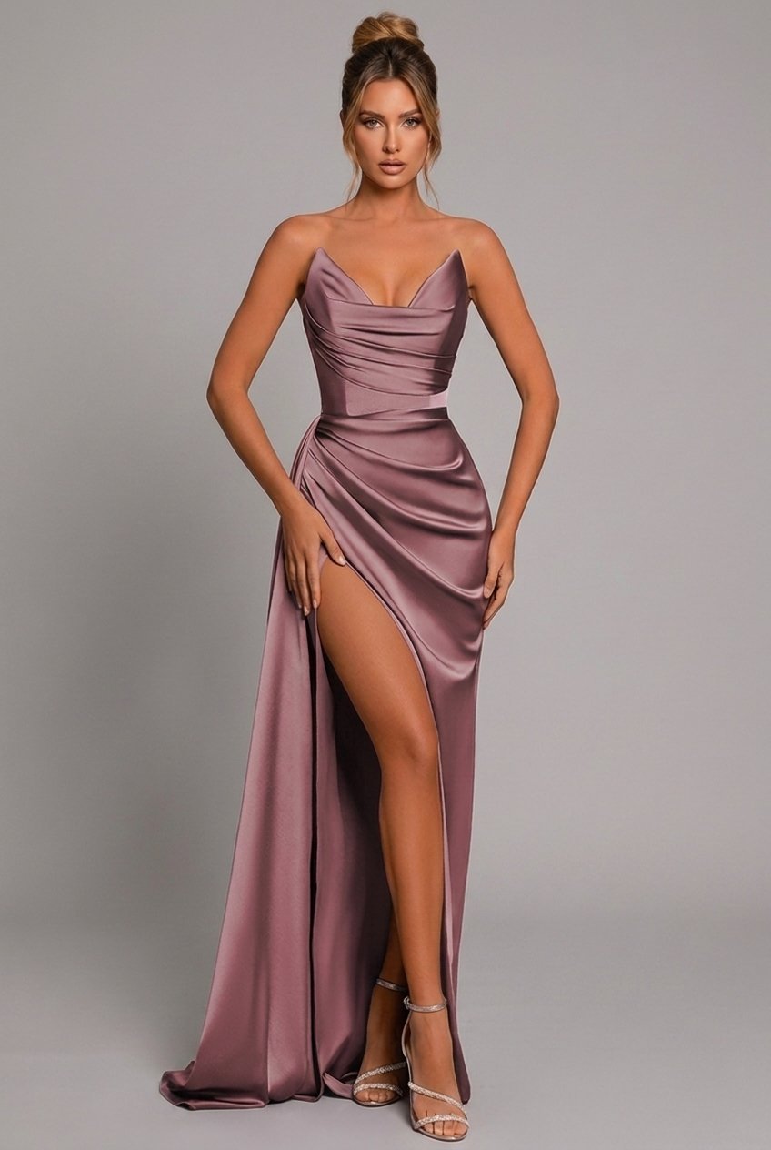 Womens_Glamorous_Dress_Strapless_with_Sweetheart_and_High_Slit_6