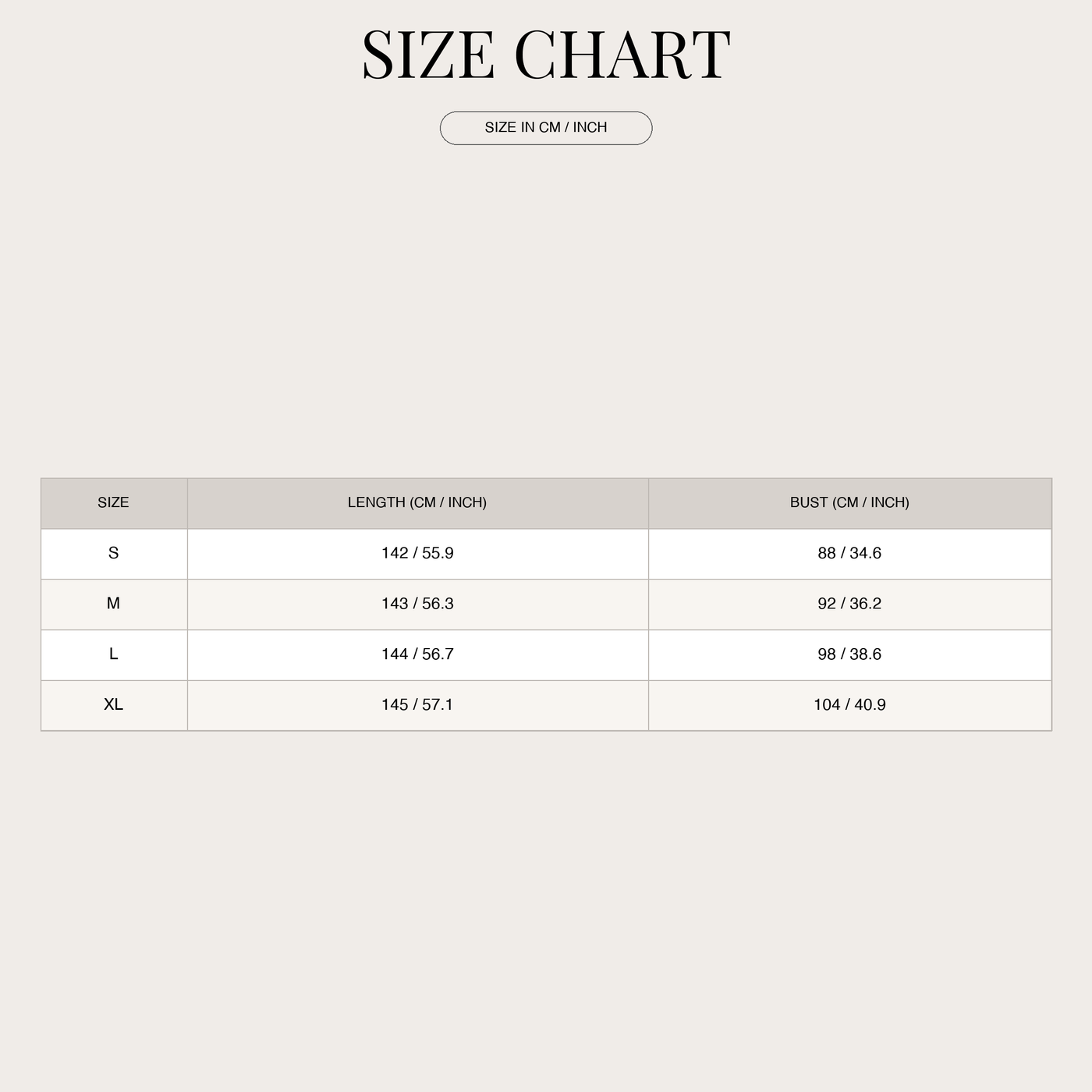 Women's Graphic Print Maxi Dress – Body-Hugging Silhouette size chart