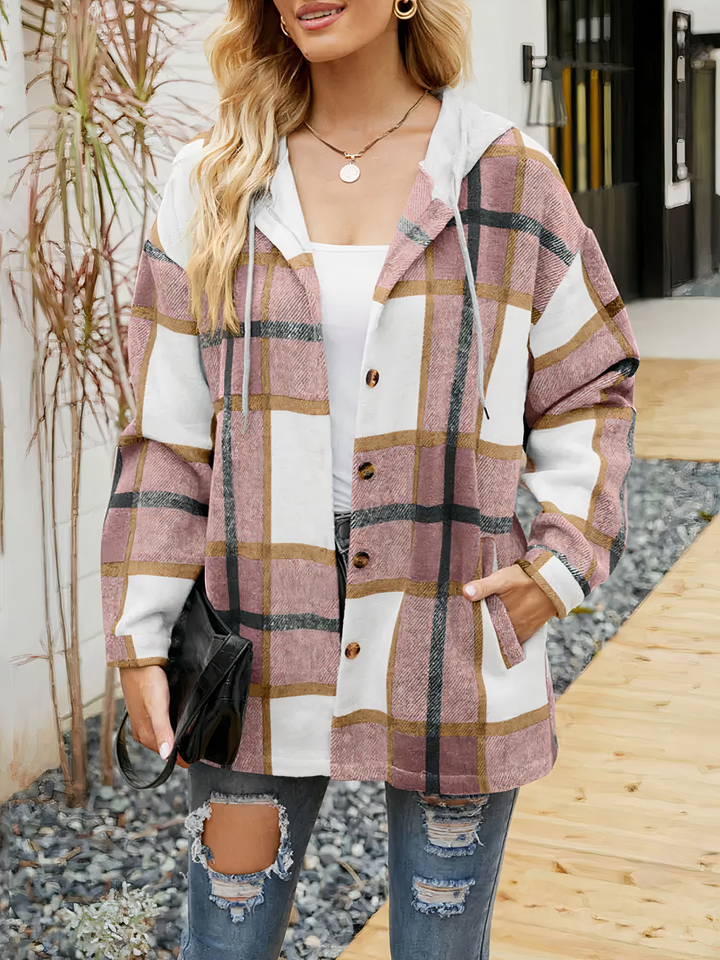 Womens_Hooded_Shirt_Jacket_Plaid_Design_Contrast_Hood_6