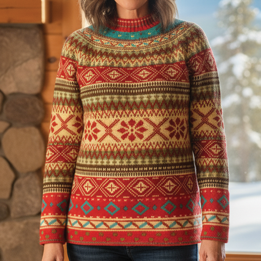 Womens_Jacquard_Knit_Sweater_Cozy_Soft_Touch_Feel_2