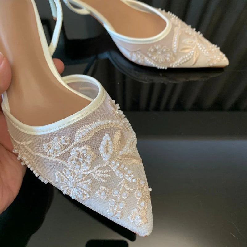 Womens_Kitten_Heel_Slingbacks_Pointed_Toe_with_Mesh_Detail_2