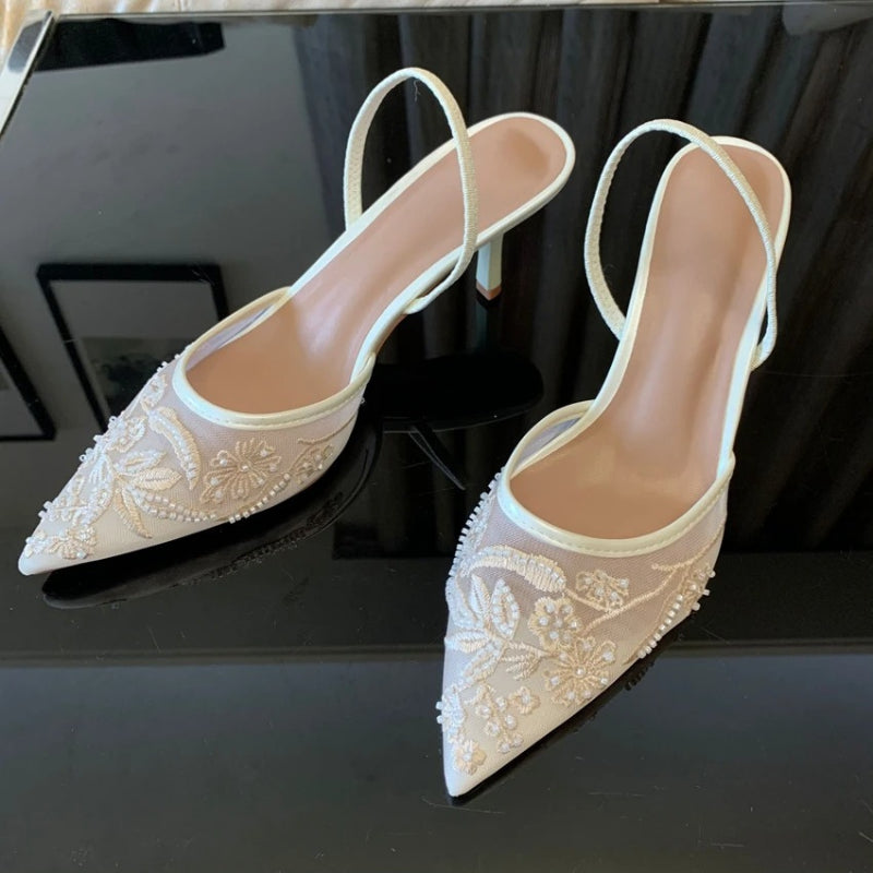 Womens_Kitten_Heel_Slingbacks_Pointed_Toe_with_Mesh_Detail_3