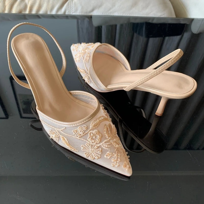 Womens_Kitten_Heel_Slingbacks_Pointed_Toe_with_Mesh_Detail_5