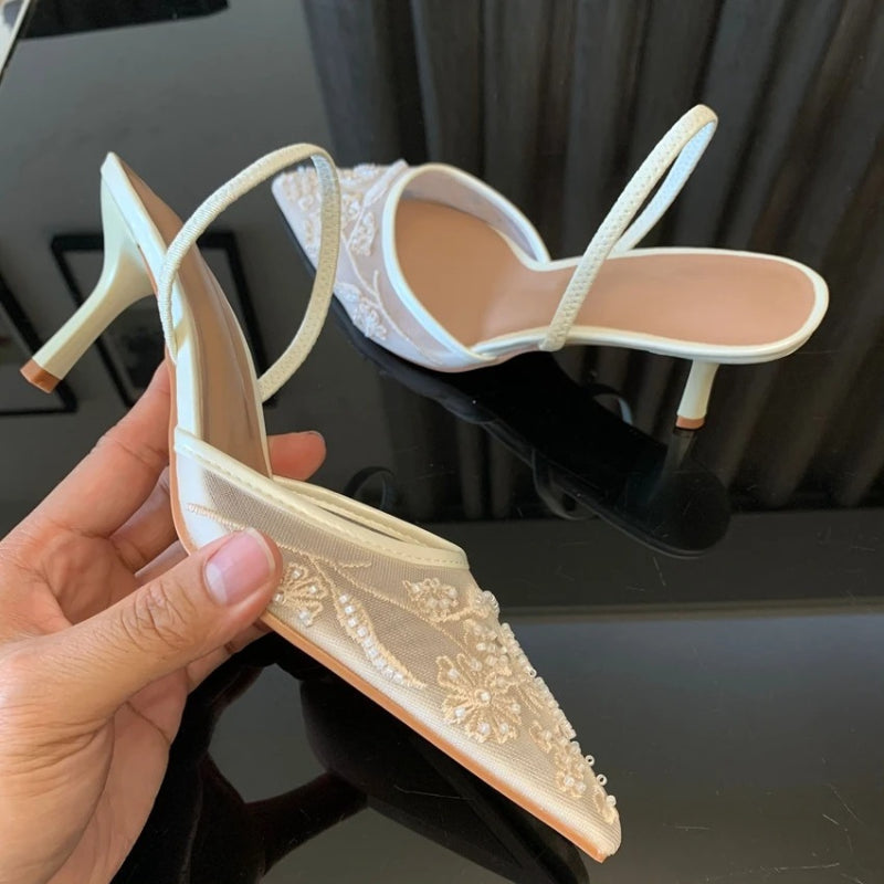 Womens_Kitten_Heel_Slingbacks_Pointed_Toe_with_Mesh_Detail_8
