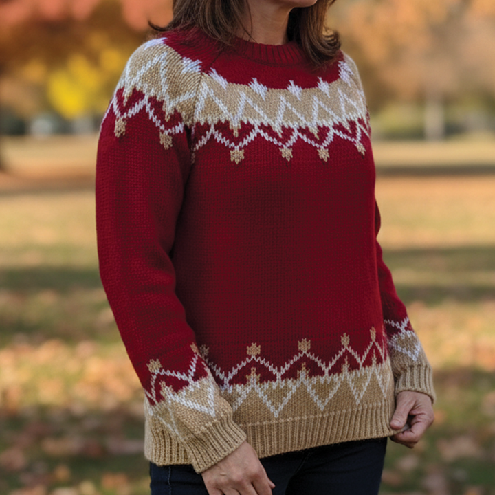 Womens_Knit_Pullover_Sweater_Warm_Relaxed_Fit_Patterned_Knit_4