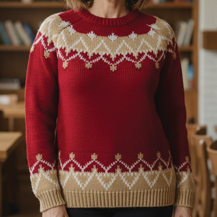 Womens_Knit_Pullover_Sweater_Warm_Relaxed_Fit_Patterned_Knit_5