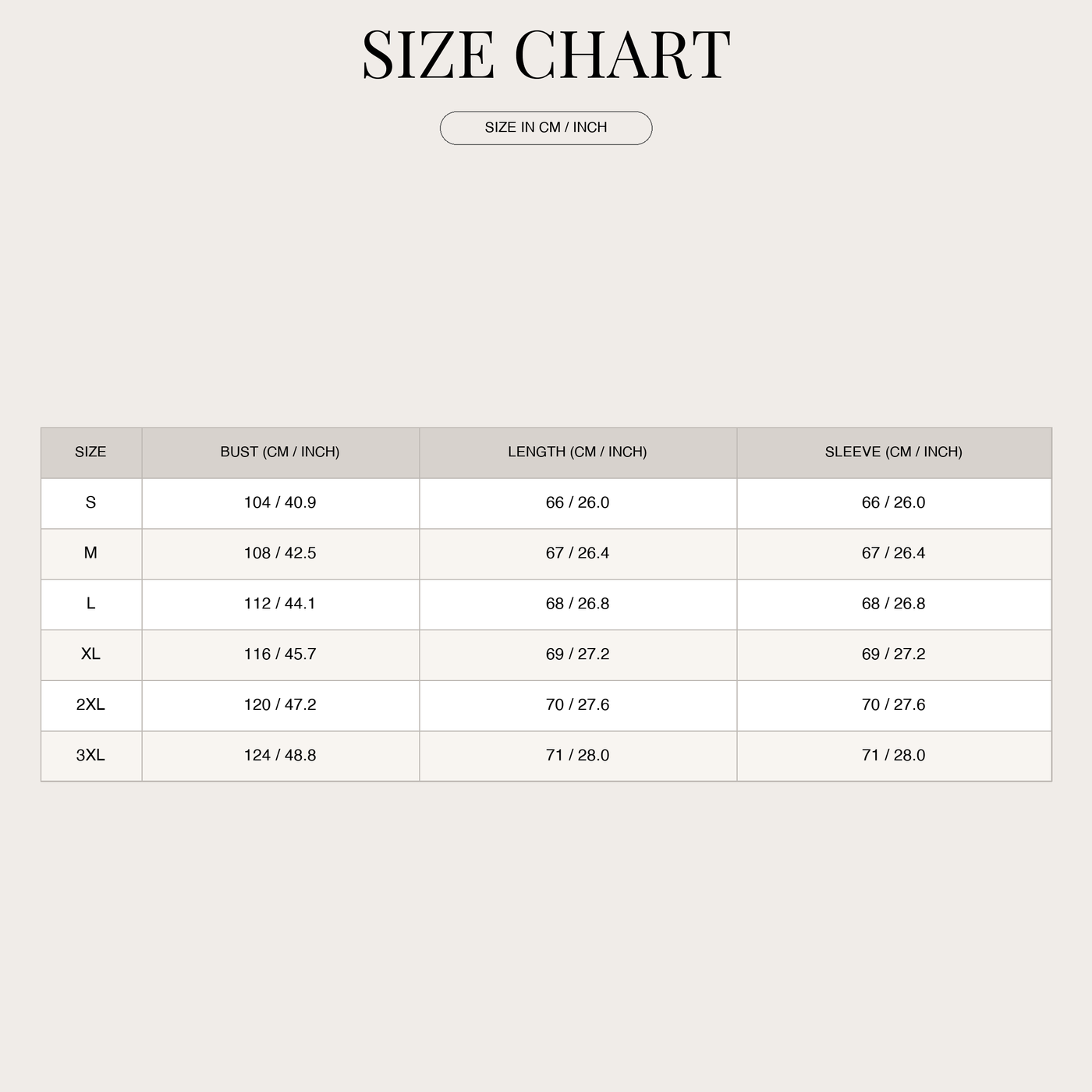 Women's Knit Pullover Sweater – Warm Relaxed Fit & Patterned Knit size chart