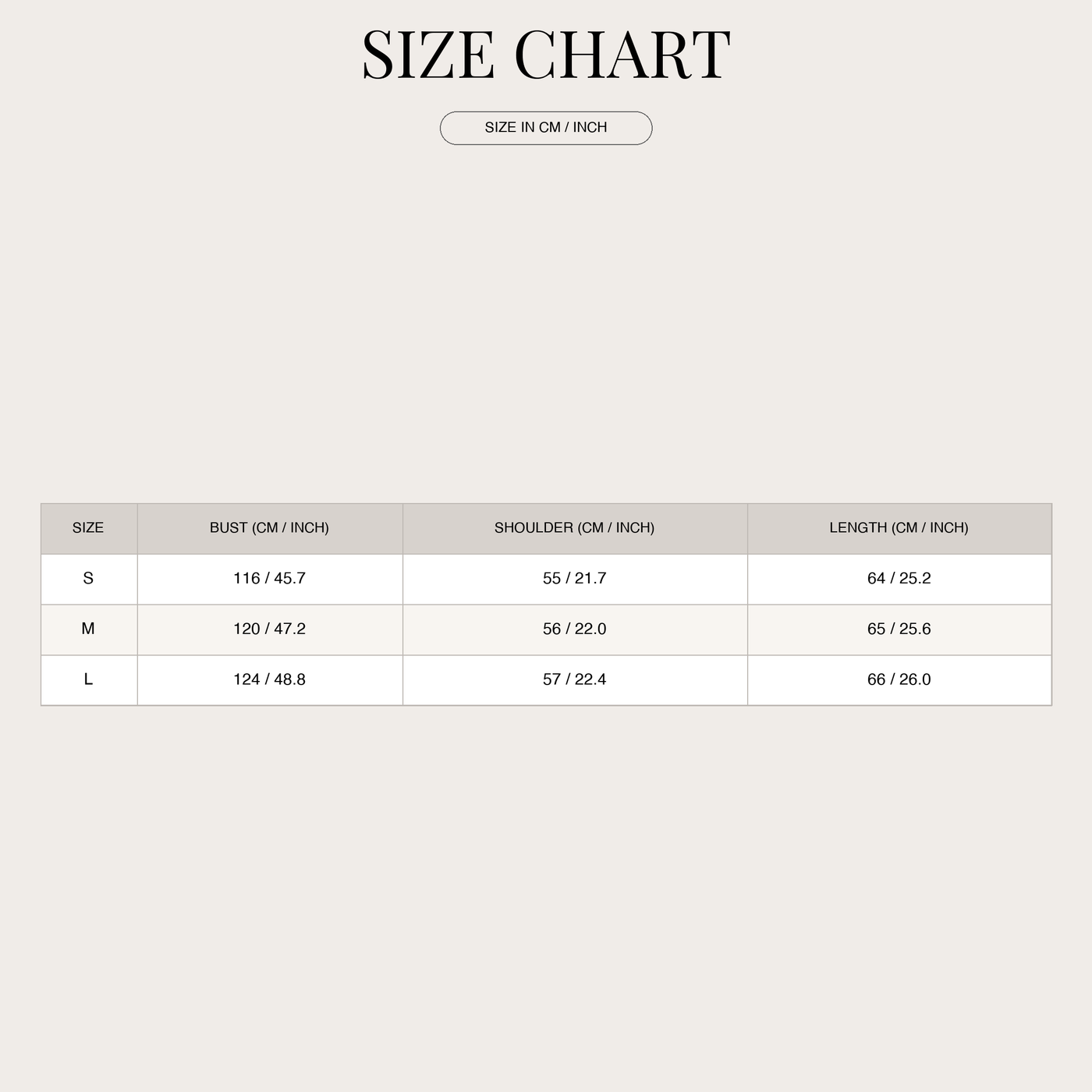 Women's Knit Sweater – Oversized Crewneck with Relaxed Fit size chart