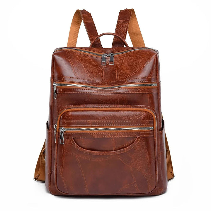 Women's Leather Backpack – With a Front Pocket Design 1