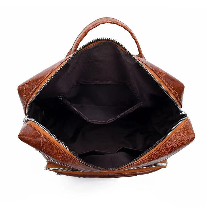 Women's Leather Backpack – With a Front Pocket Design 2