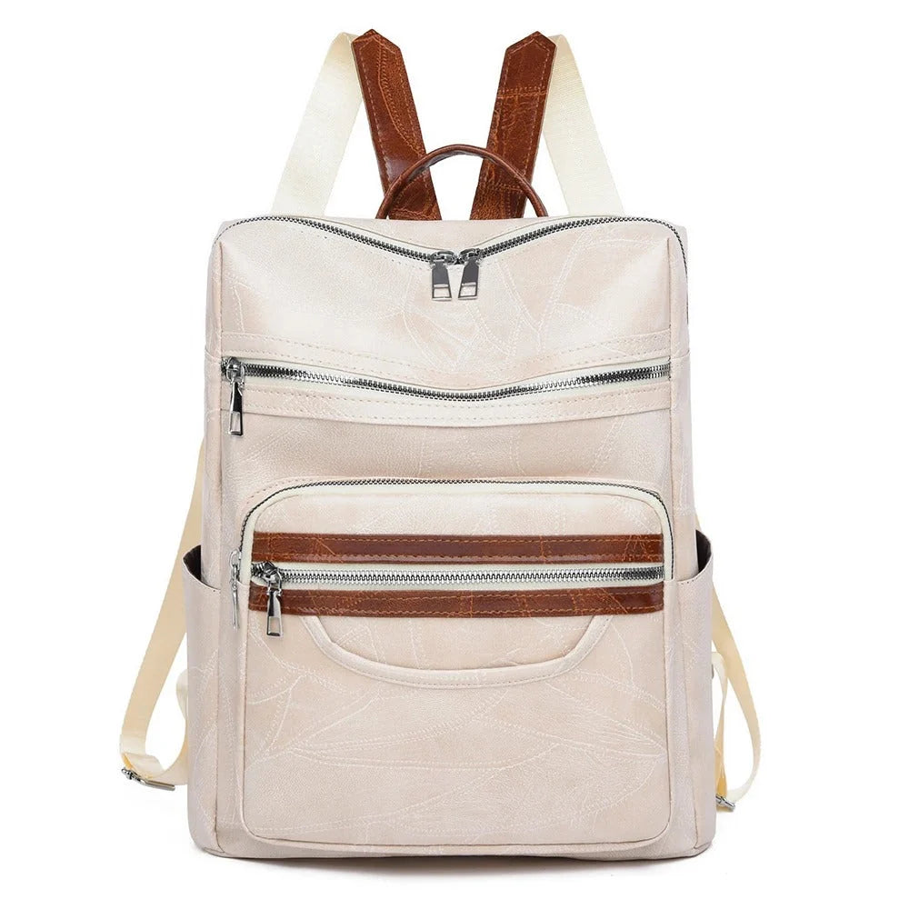 Women's Leather Backpack – With a Front Pocket Design 3