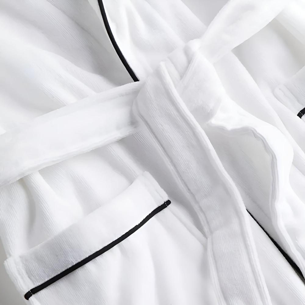 Women's Light Cotton Bathrobe – Short-Sleeved with Relaxed Fit 7