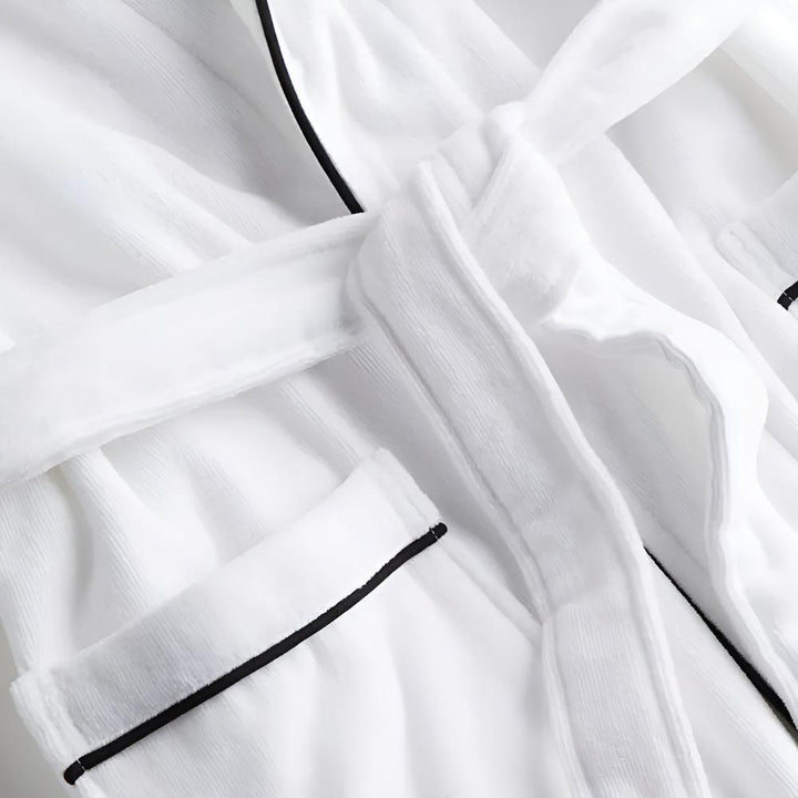 Women's Light Cotton Bathrobe – Short-Sleeved with Relaxed Fit 7