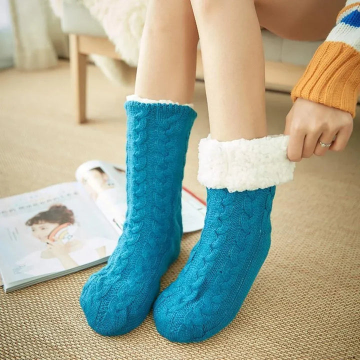 Women's Lined Winter Socks – With Non-Slip Sole for Cozy Warm Feet 8