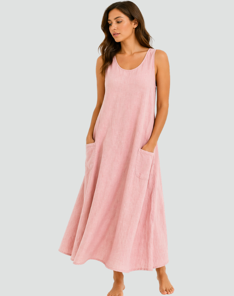 Womens_Linen_Maxi_Dress_Loose_Fit_with_Pockets_3