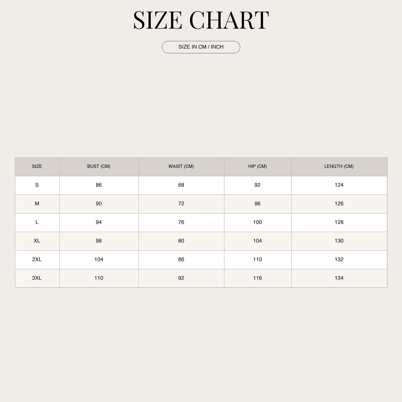 Women's Linen Maxi Shift Dress – With V-Neck and Pockets size chart