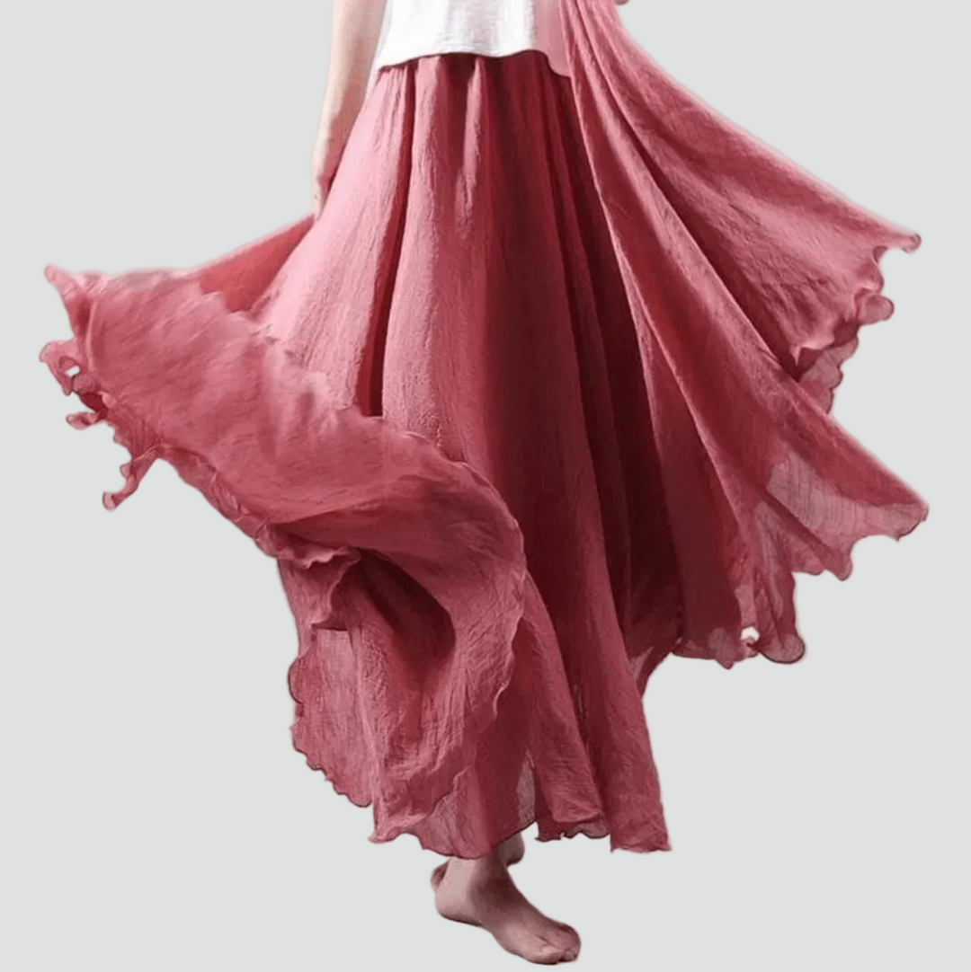 Womens_Linen_Maxi_Skirt_Chic_Flowy_Boho_3