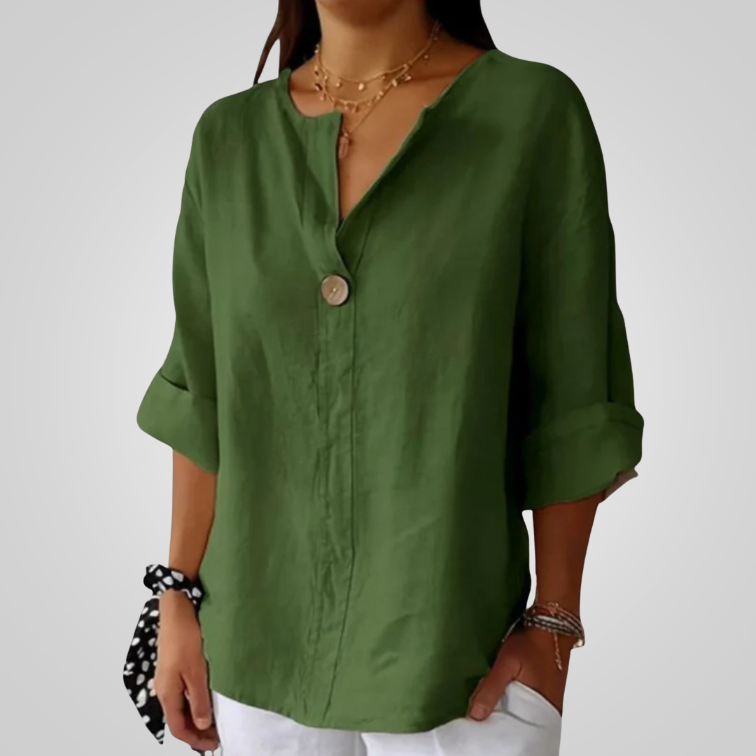 Womens_Linen_Shirt_V_Neck_with_3_4_Roll_Up_Sleeves_6