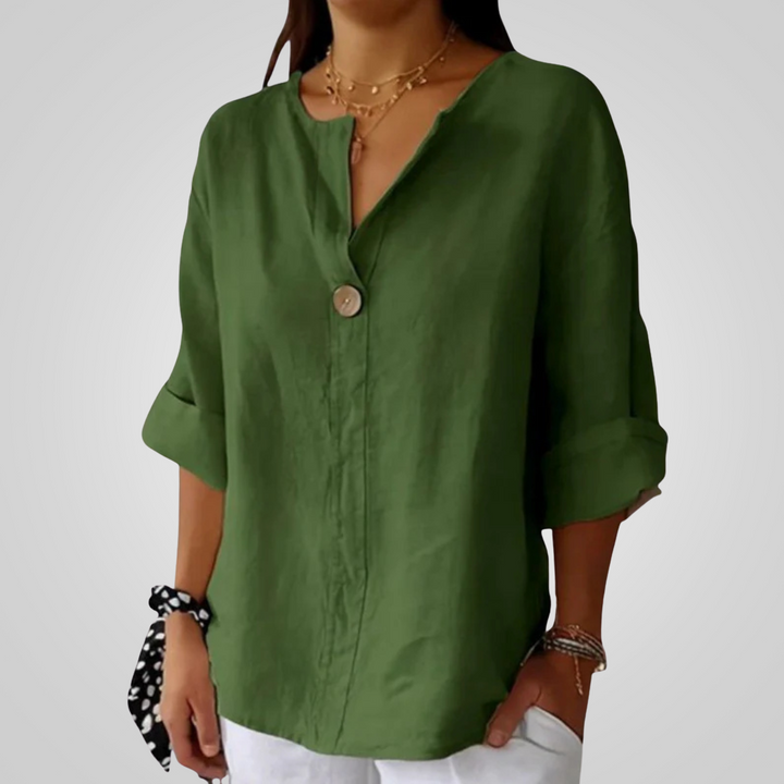 Womens_Linen_Shirt_V_Neck_with_3_4_Roll_Up_Sleeves_6