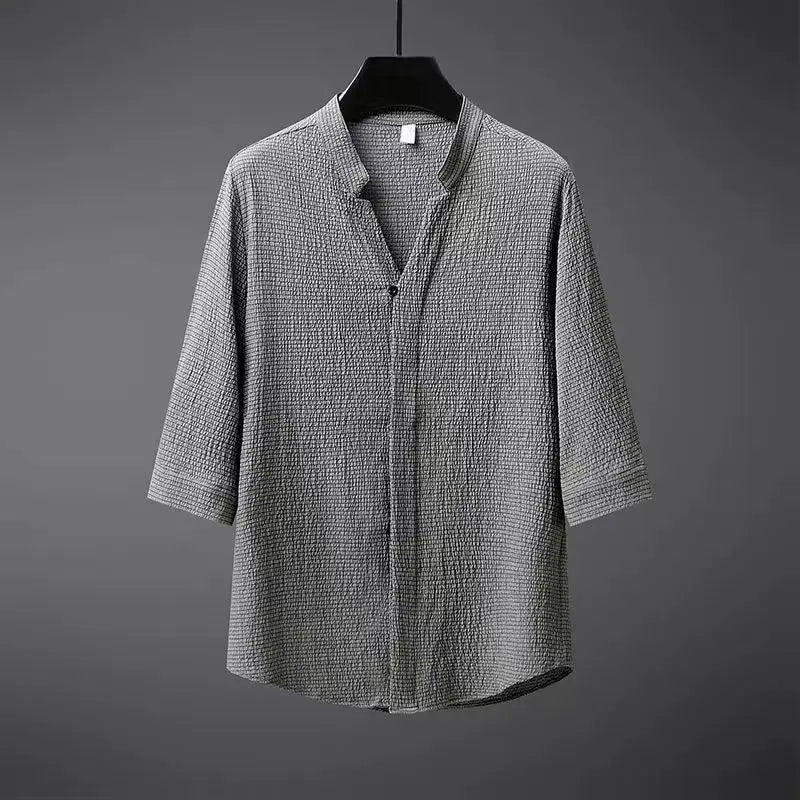 Womens_Linen_Two_Piece_Set_V_neck_shirt_and_pants_5