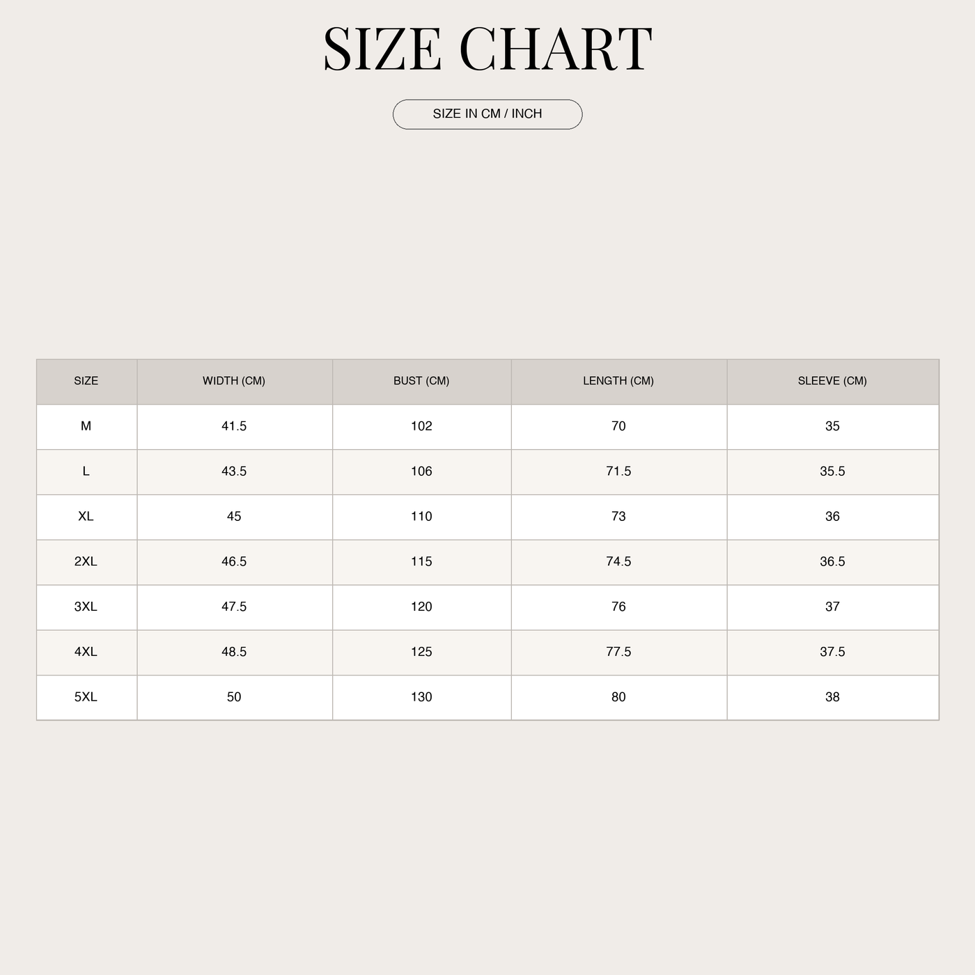 Men's Linen Two-Piece Set – V-Neck Shirt and Pants size chart