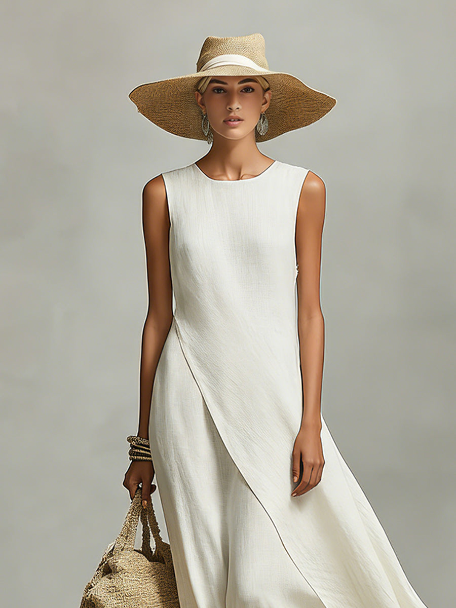 Womens_Linen_look_Maxi_Dress_Sleeveless_and_Flowing_3