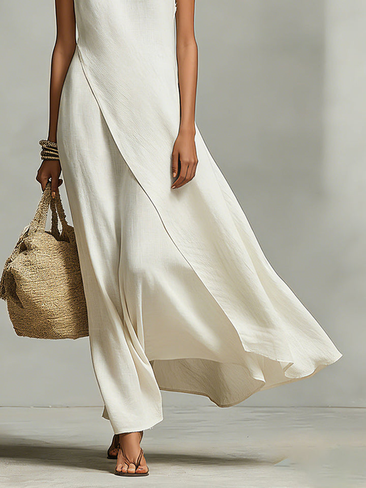 Womens_Linen_look_Maxi_Dress_Sleeveless_and_Flowing_4