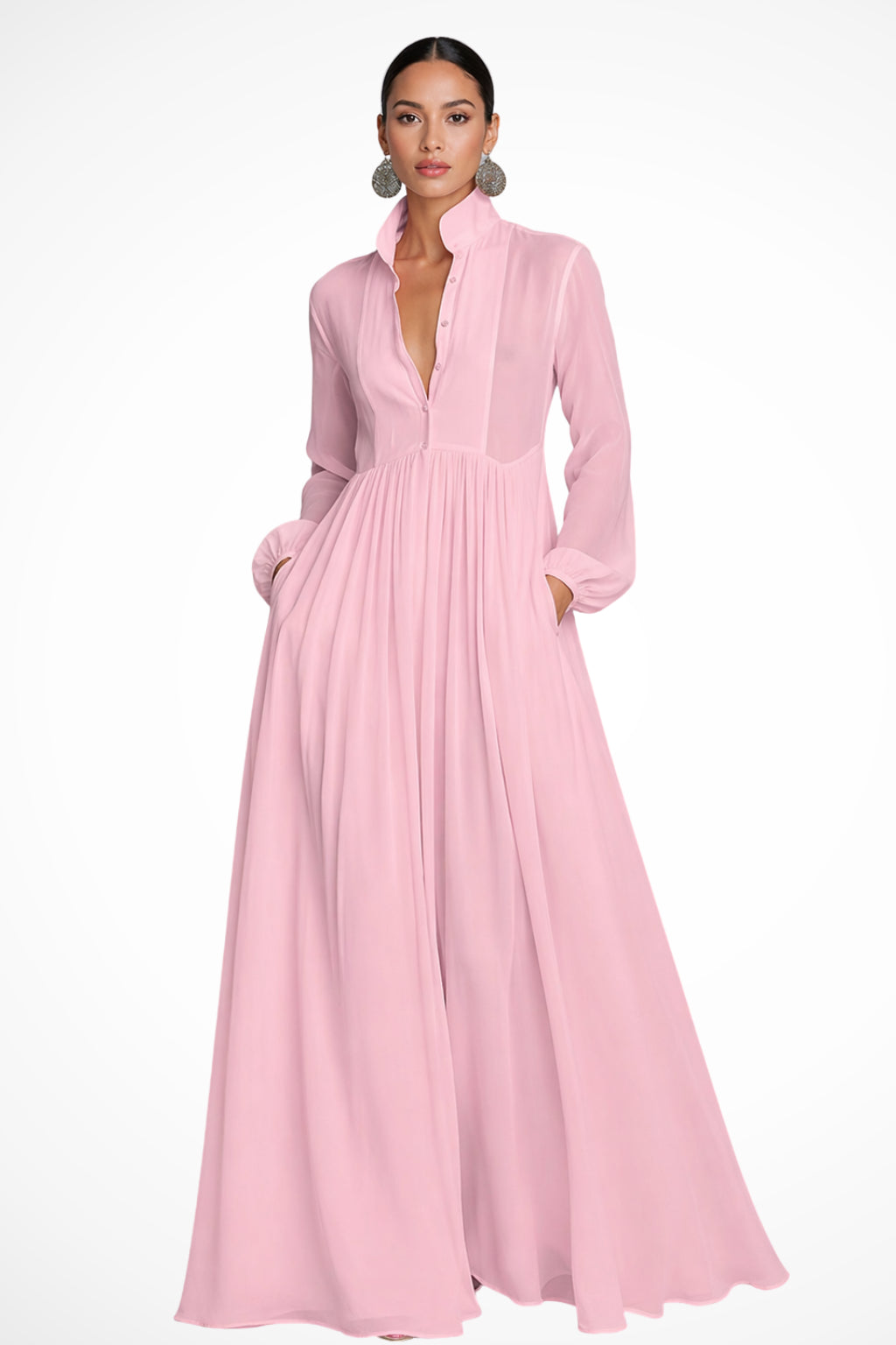 Womens_Long_Sleeve_Maxi_Dress_With_Pockets_and_Button_Placket_5