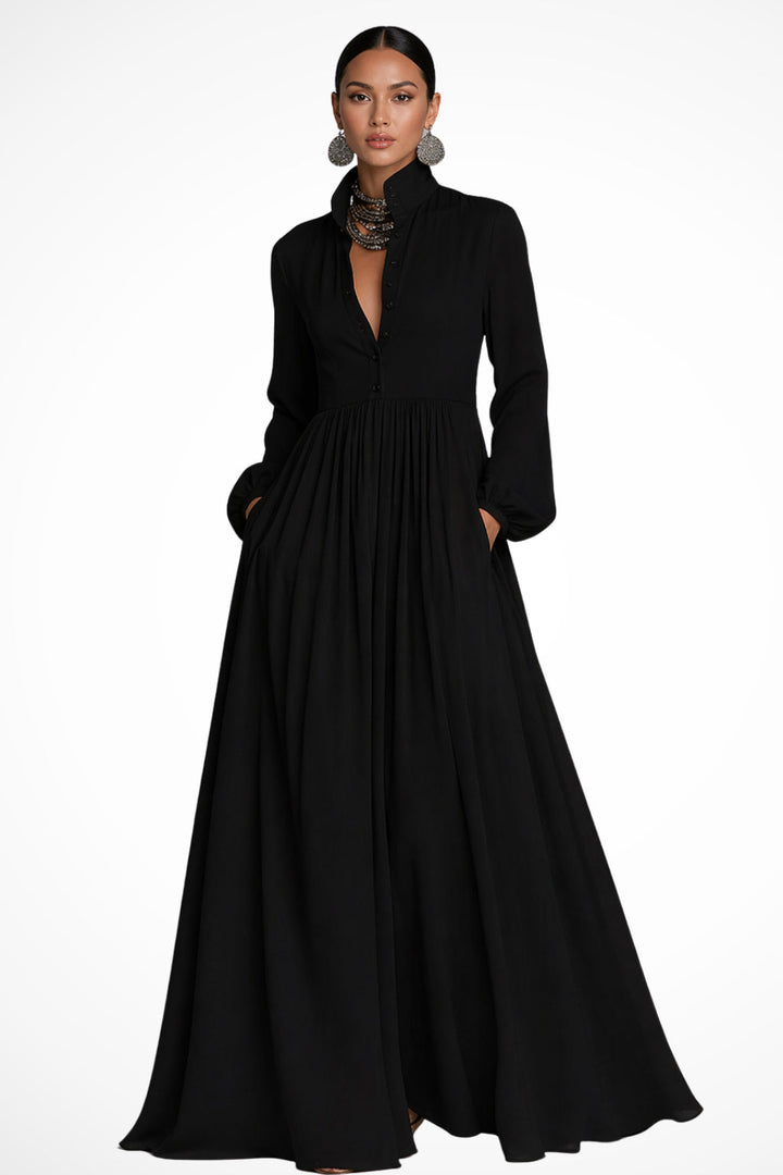 Womens_Long_Sleeve_Maxi_Dress_With_Pockets_and_Button_Placket_8