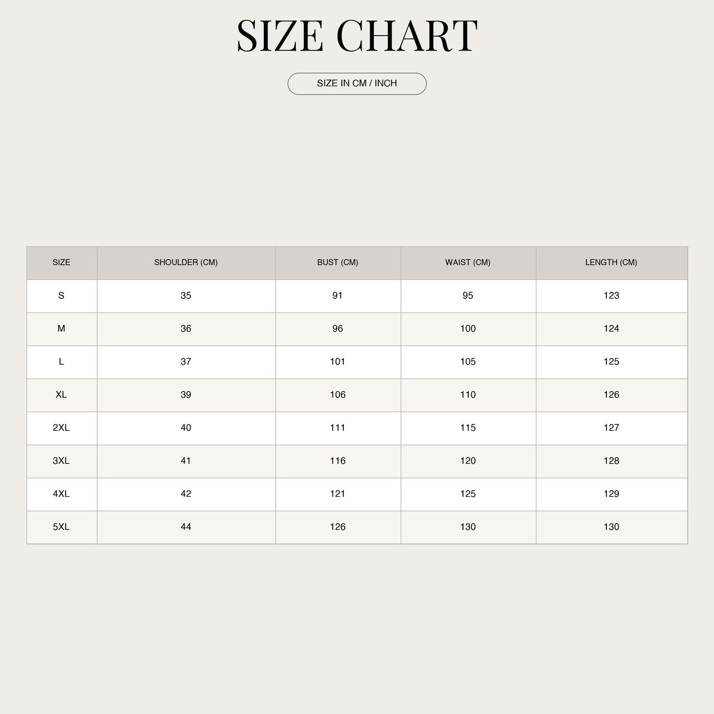 Women's Loose Summer Dress – Sleeveless with Light Fabric size chart