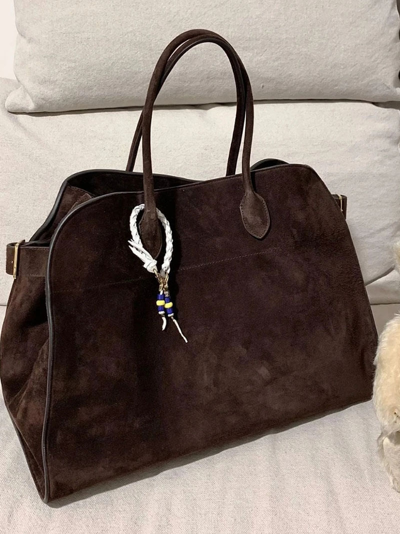 Women's Luxurious Suede Shopper-Bag – Roomy and Structured 12