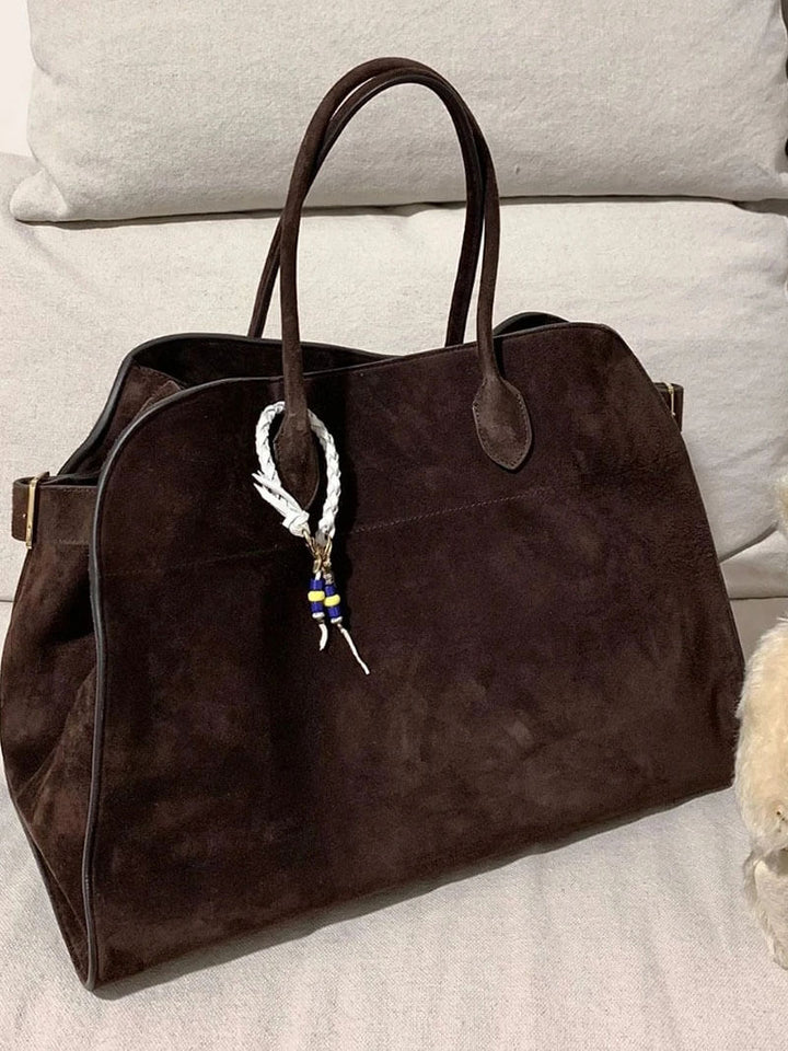Women's Luxurious Suede Shopper-Bag – Roomy and Structured 12