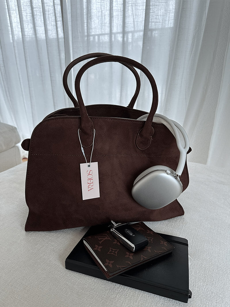Women's Luxurious Suede Shopper-Bag – Roomy and Structured 3